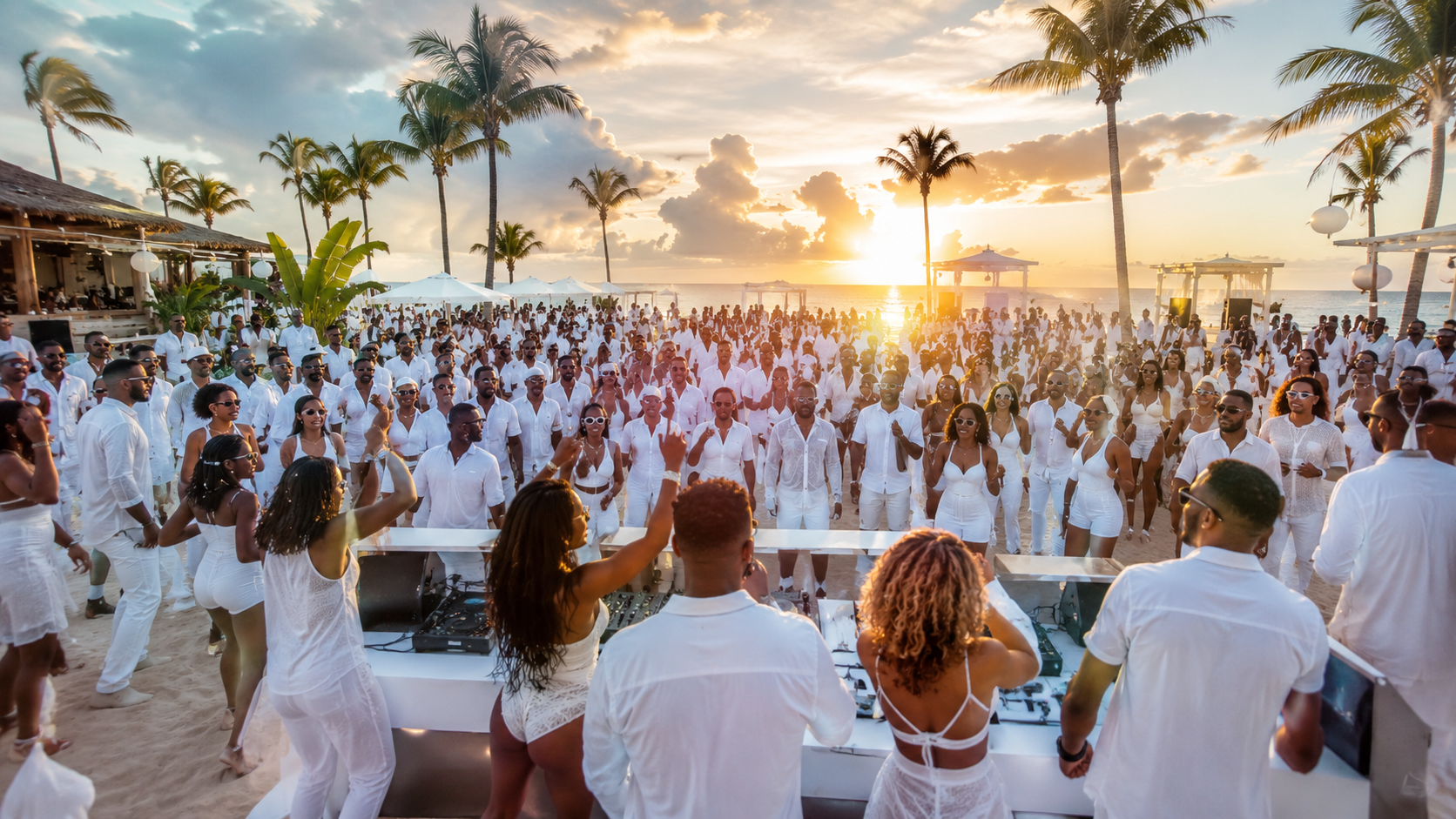 WHITE BEACH PARTY scene